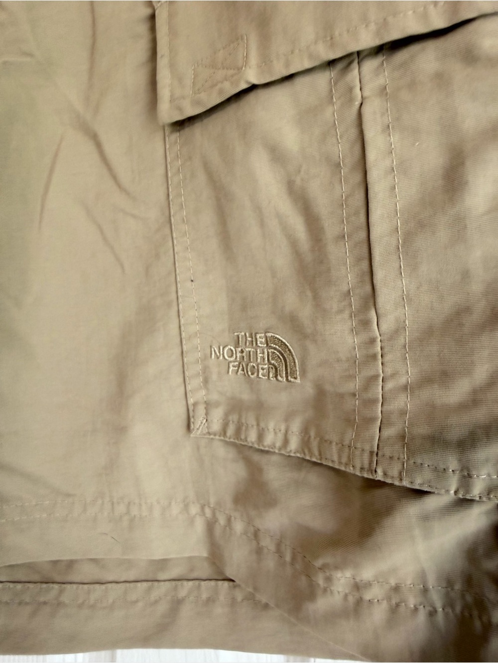 The North Face Cargo Shorts Mens Medium Khaki Hiking Utility Belted Outdoor - Picture 3 of 10